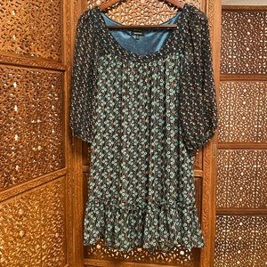 🚺 Shulami blue/green floral print dress